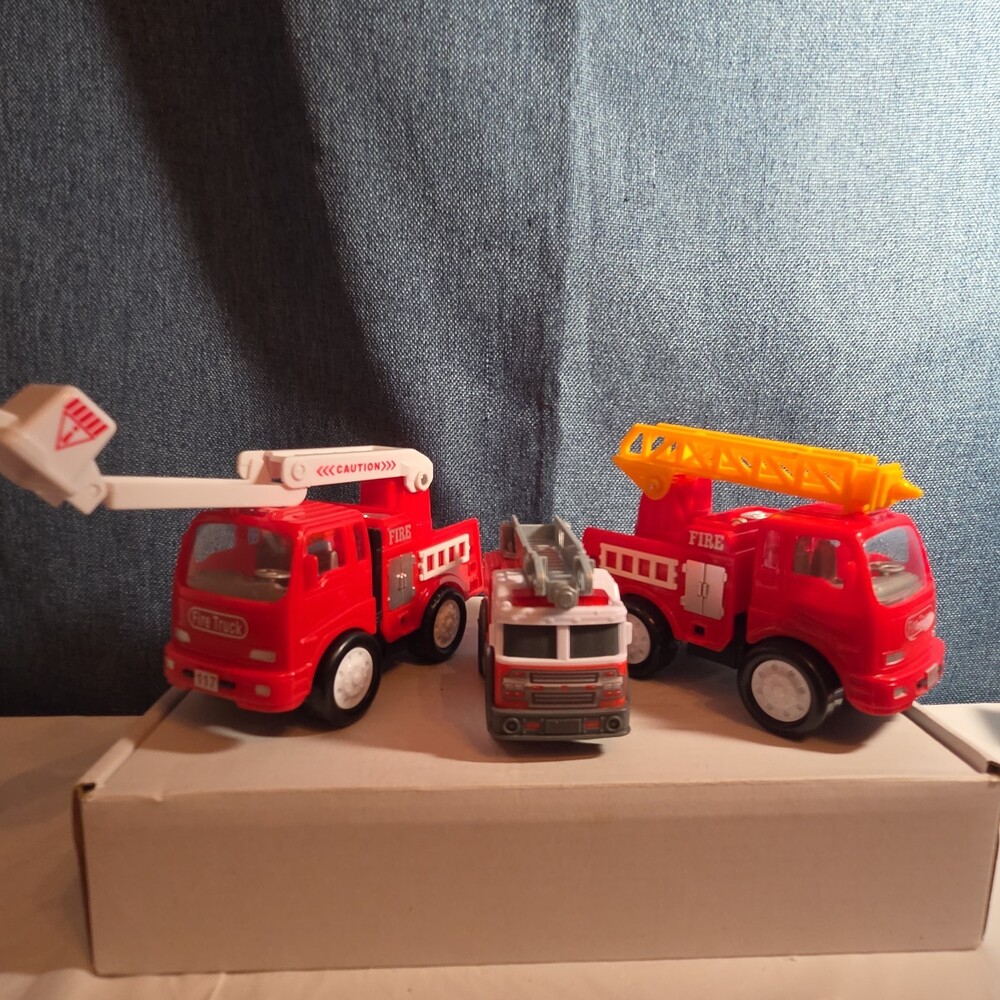 Fire Truck Ambulance Lot 6pc Emergency Rescue Play Set - Picture 9 of 16